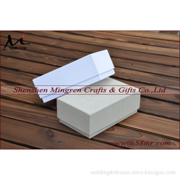 Fabric Linen Cardboard Photo Storage Gift Box Packaging